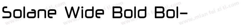 Solane Wide Bold Bol字体转换